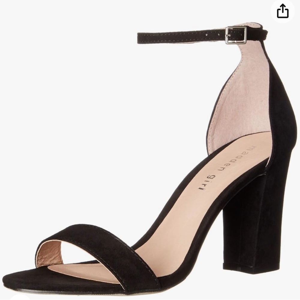 Madden Girl NWT Black Fabric Heel Sandals SZ 9